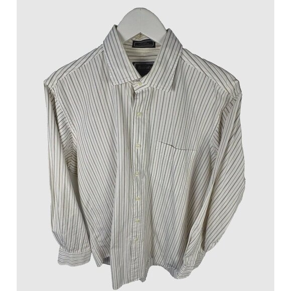 Britches Of Georgetowne Mens Size 16.5 Collared Dress Shirt 90's VTG - Picture 1 of 5